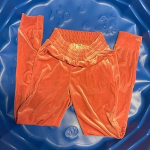 Pink velvet FashionNova Joggers